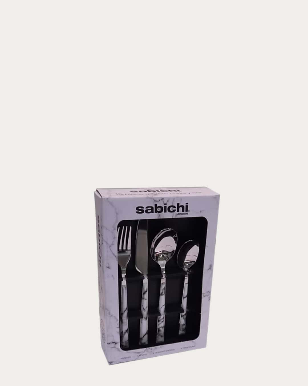 Elegant Sabichi cutlery set with 16 pieces, perfect for modern dining and entertaining.