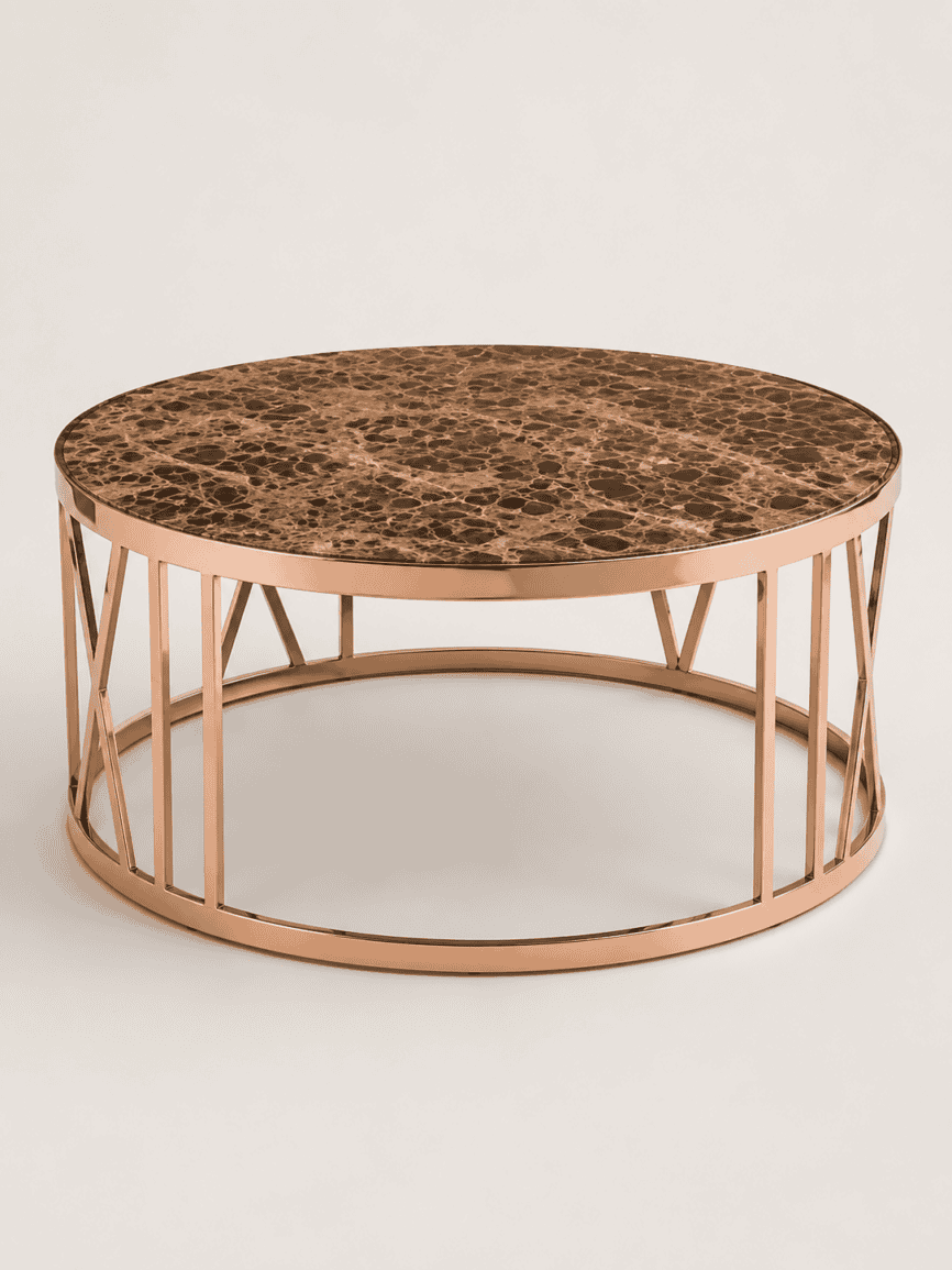 Baccarat Coffee Table Rose Gold leg