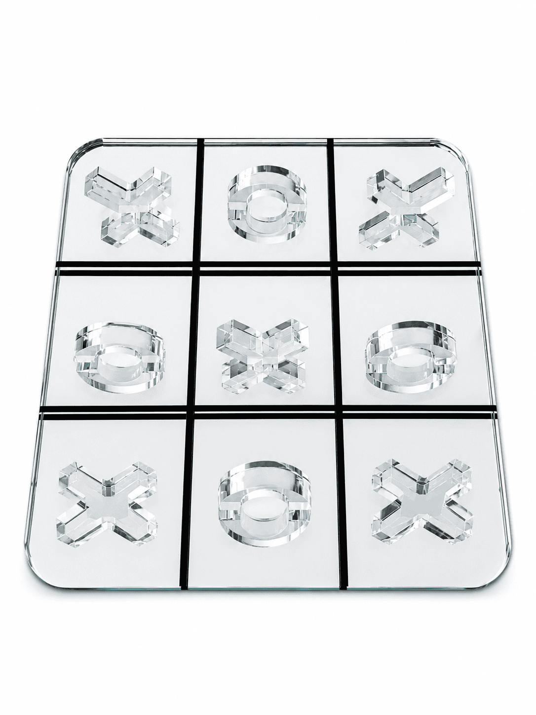 Glass and Crystal Half XO Decorative Set