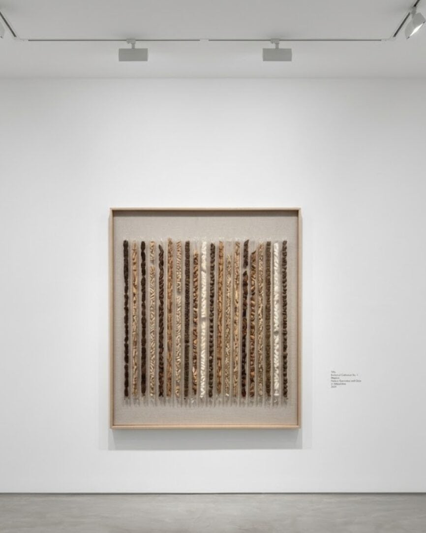 Brown With Tubed Encased Shells Wall Art