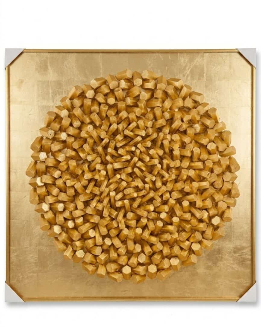 Gold Metal Multi Sticks Wall Art