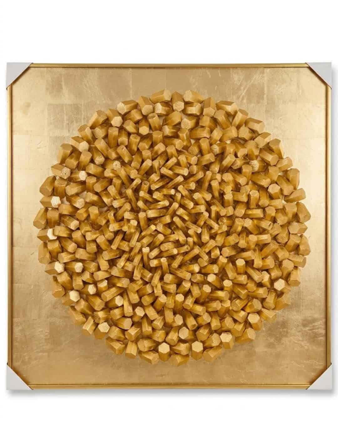 Gold Metal Multi Sticks Wall Art