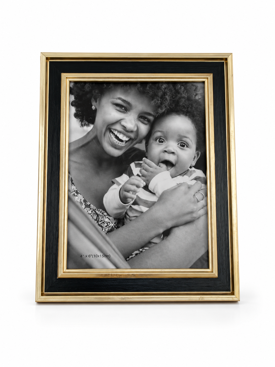 Black And Goldtone Mother/Son 8 x 10 Photo Frame
