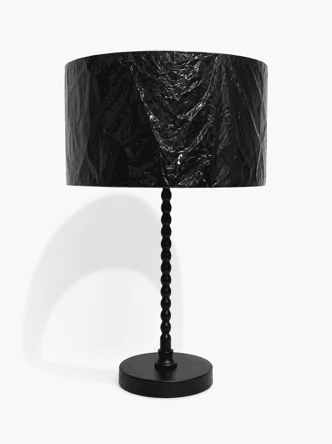 All Black Booble Base Table Lamp