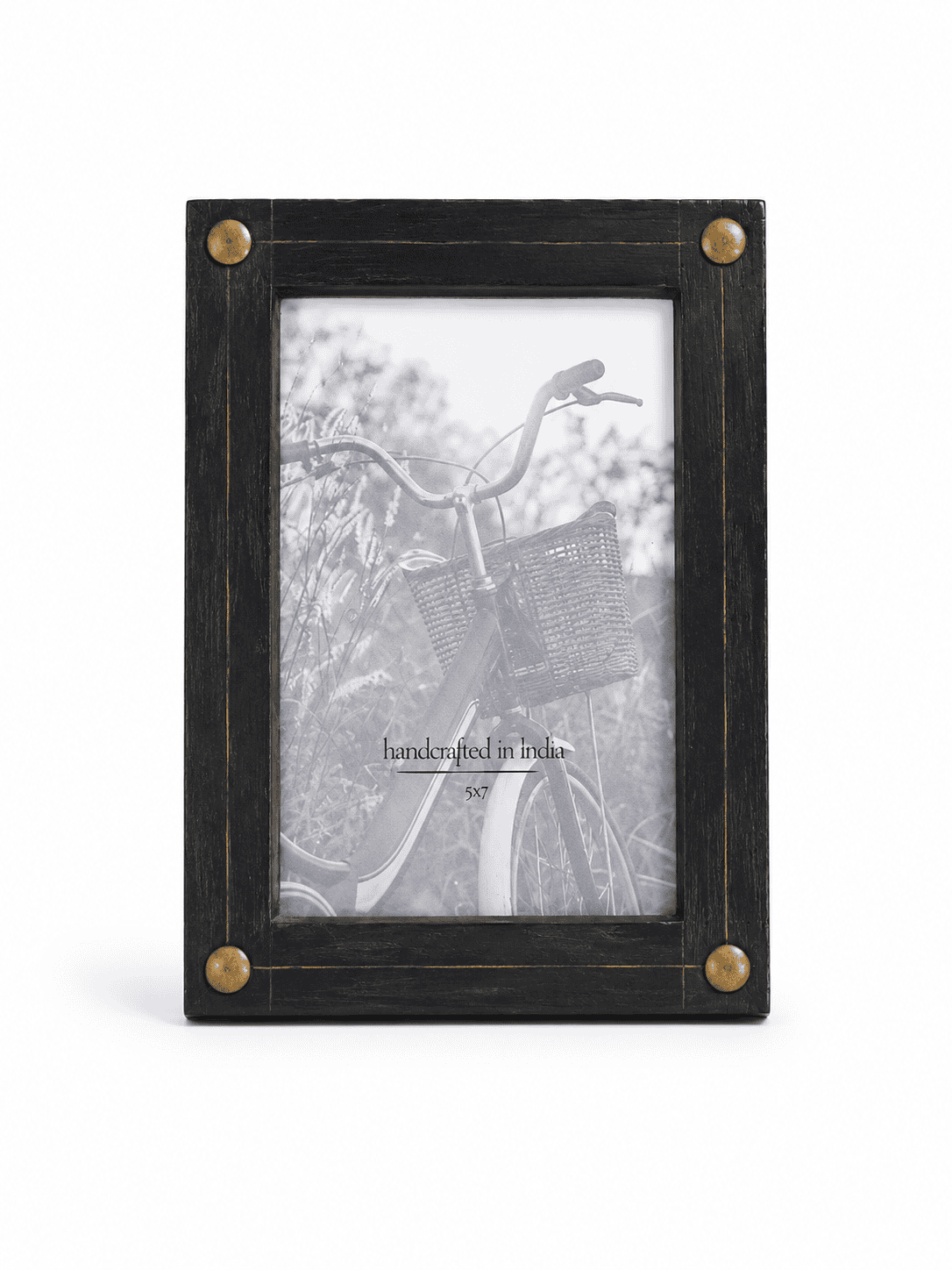 Handmade In India Black & Gold 5 x 7 Photo Frame