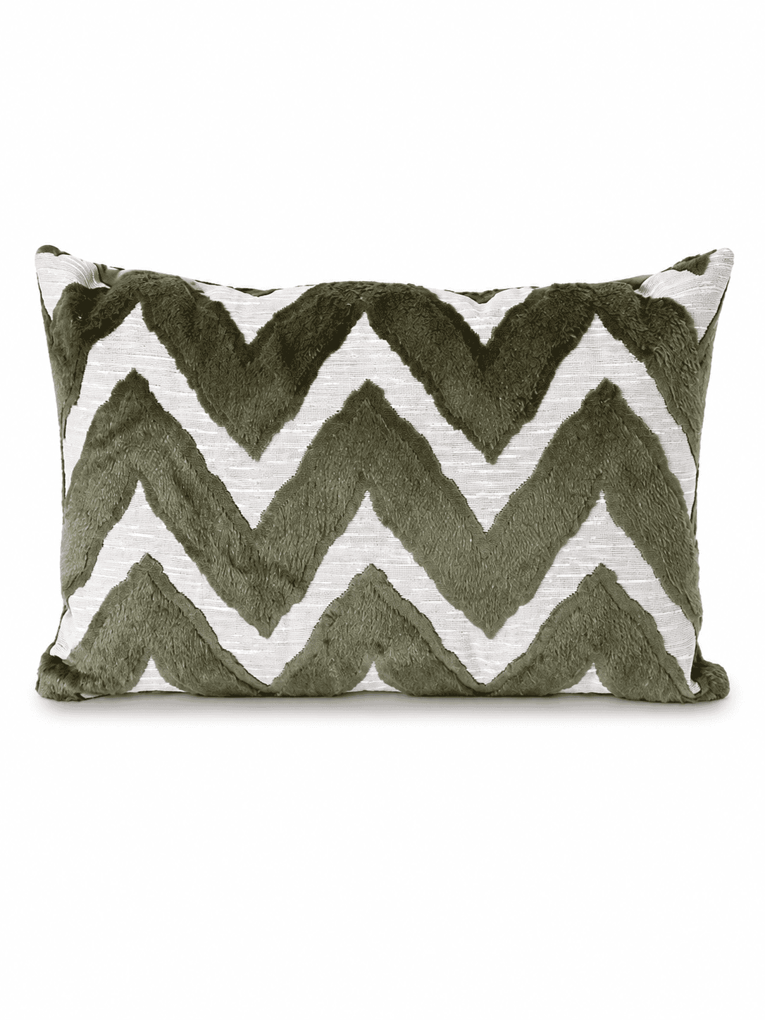 Green and White Zig Zag pattern Throw Pillow 60 x 40cm