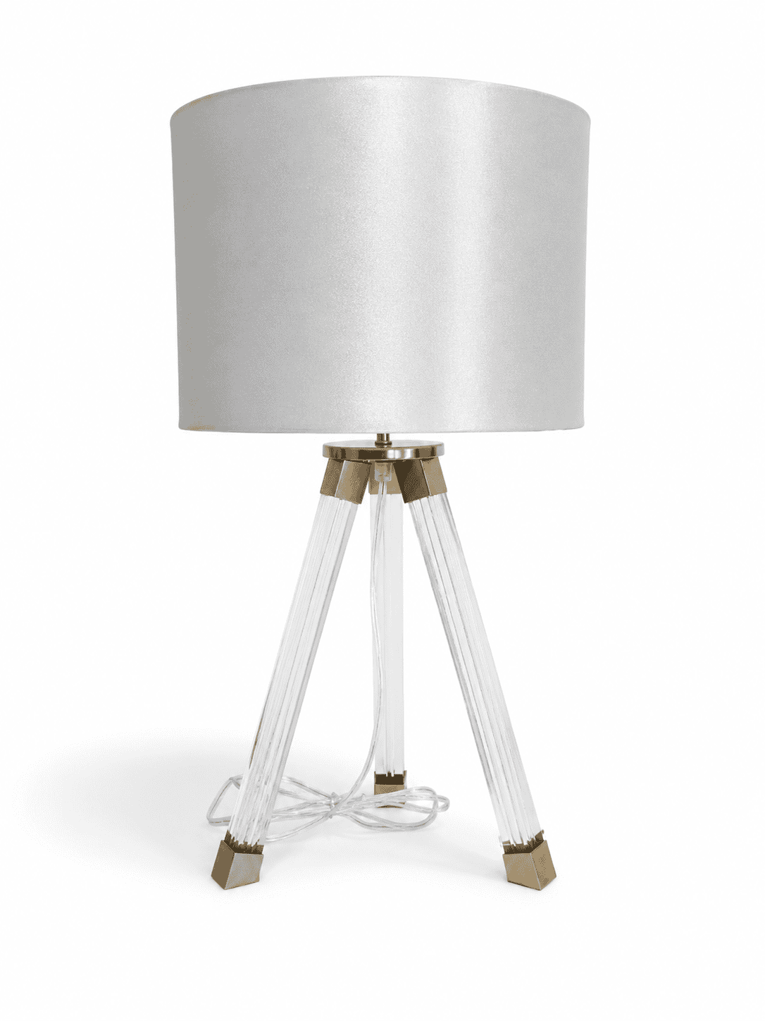 Transparent Tripod Base Table Lamp