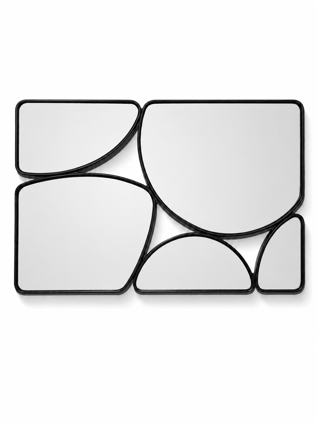 Black Framed Multi Pebbled Mirror