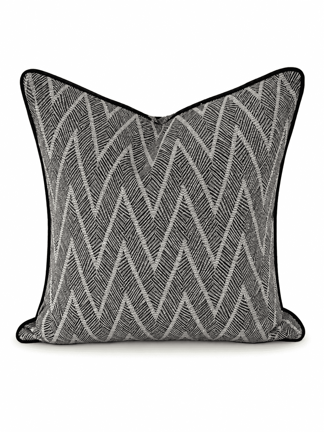 Green and Peach lines Patterned Cushion 50x50cm