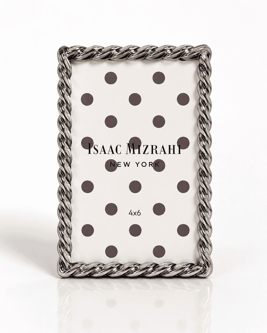 Issac Mizrahi Silvertone Twist Photo Frame