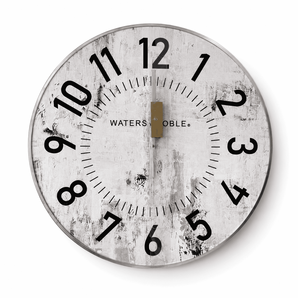 Relaxed Silver Abstract textured Wall Clock