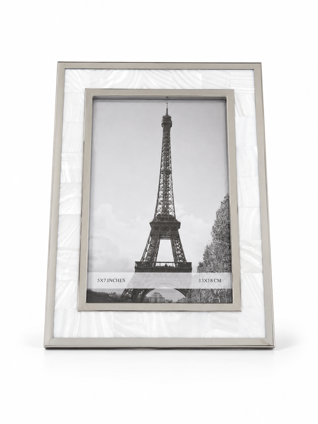 Silver Embossed Effiel Tower Photo Frame