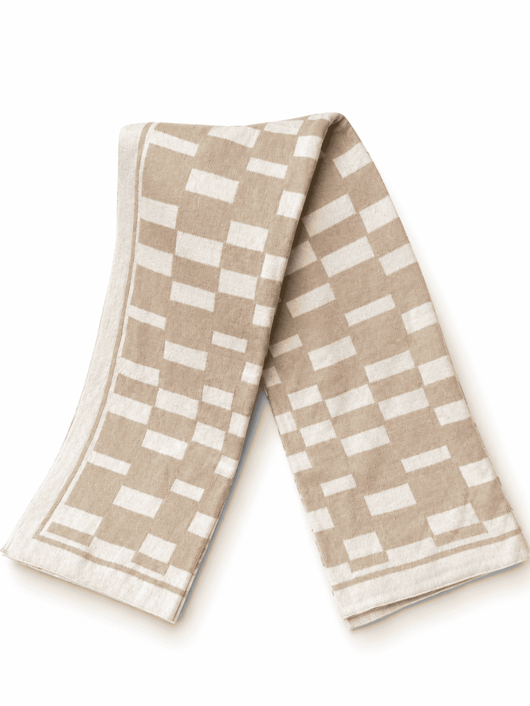 Brown And Beige Knitted Throw