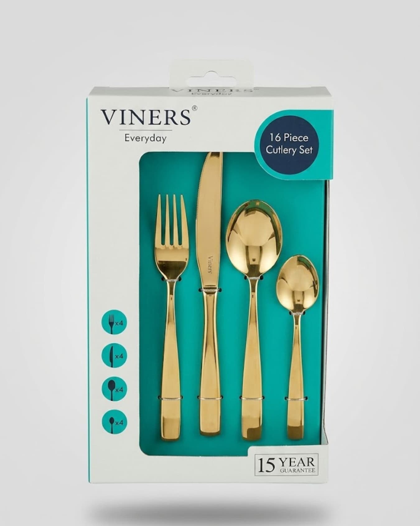 Viners Everyday Purity Gold 16 Pcs Cutlery Set