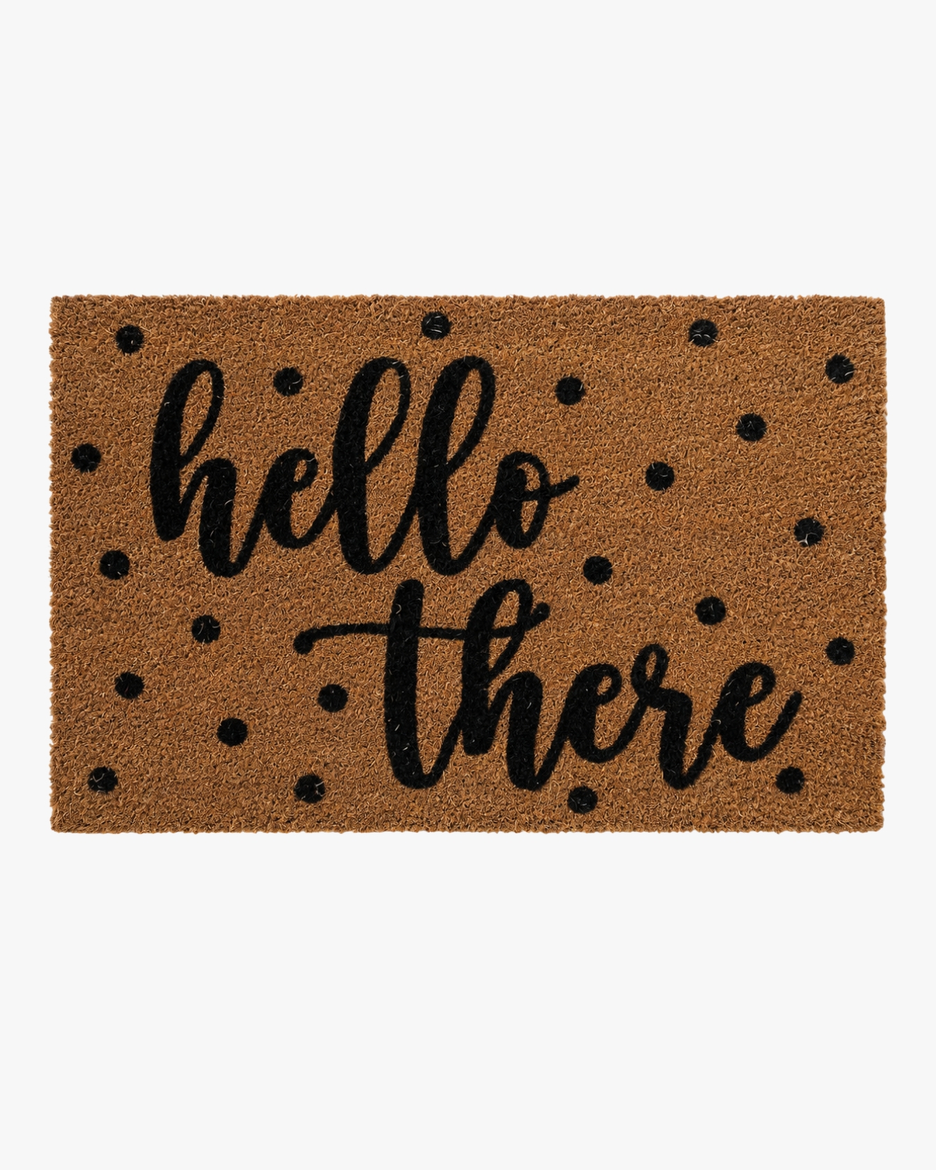 Brown and Black Hello There Welcome Mat