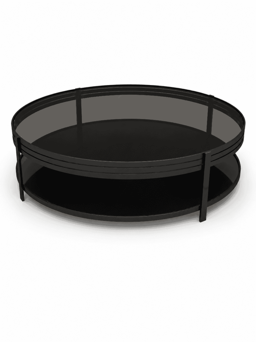 Double Glass Round Coffee Table