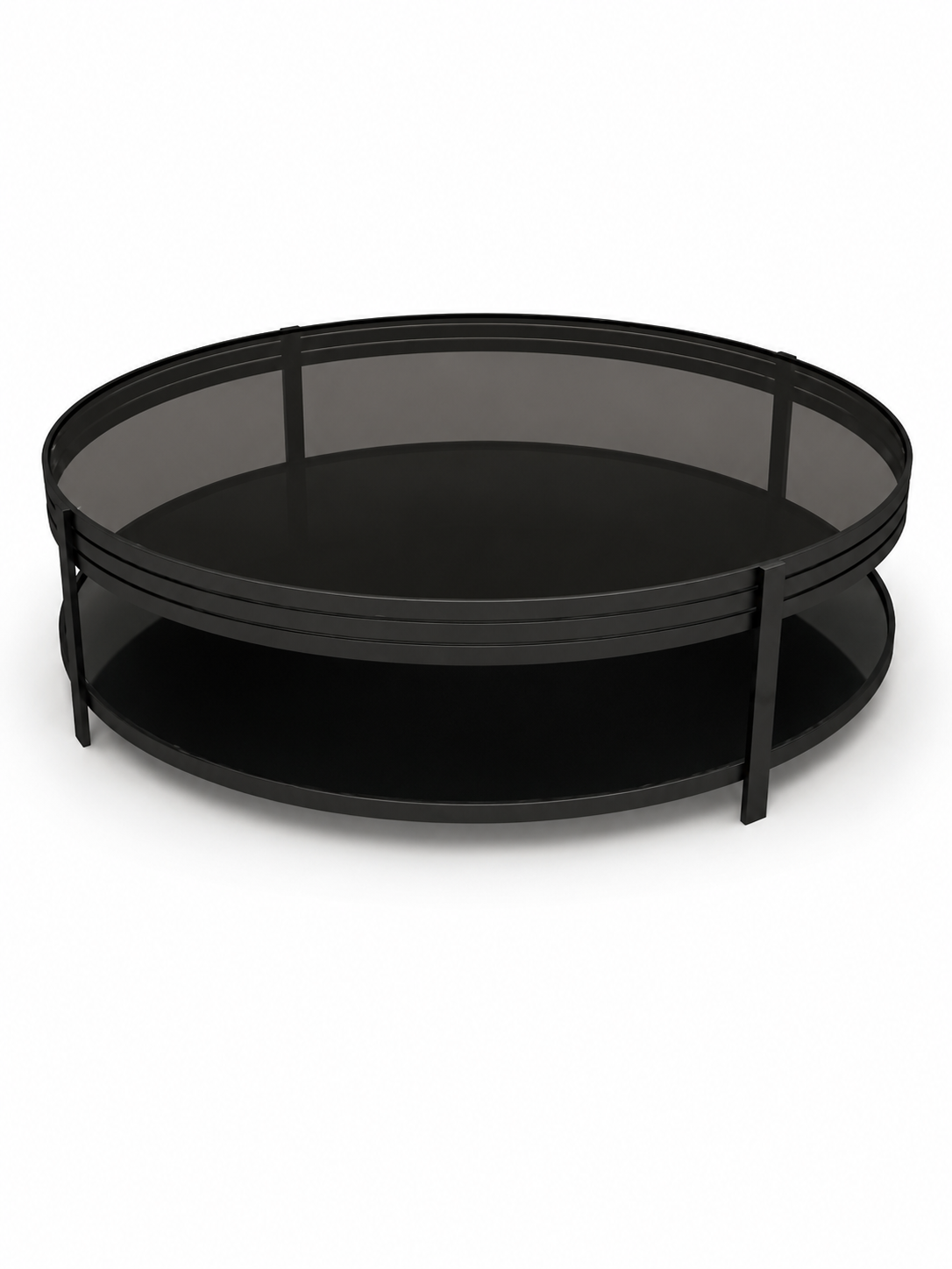 Double Glass Round Coffee Table