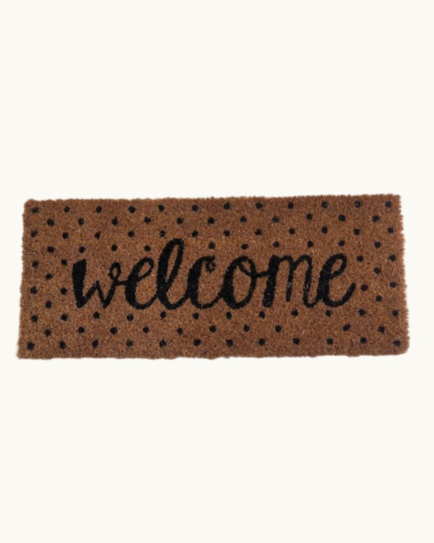 Mini Grey and Brown Welcome mat