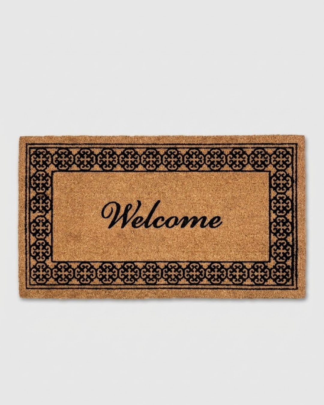 Nicole Miller Brown Welcome Long Runner Door Mat