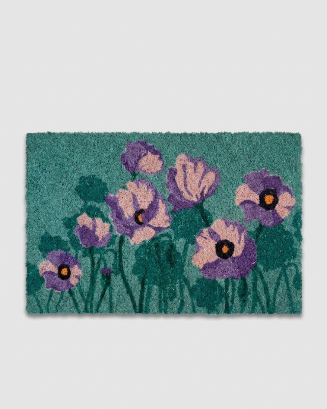 Palm Fibre Flowers Door Mat - Image 3