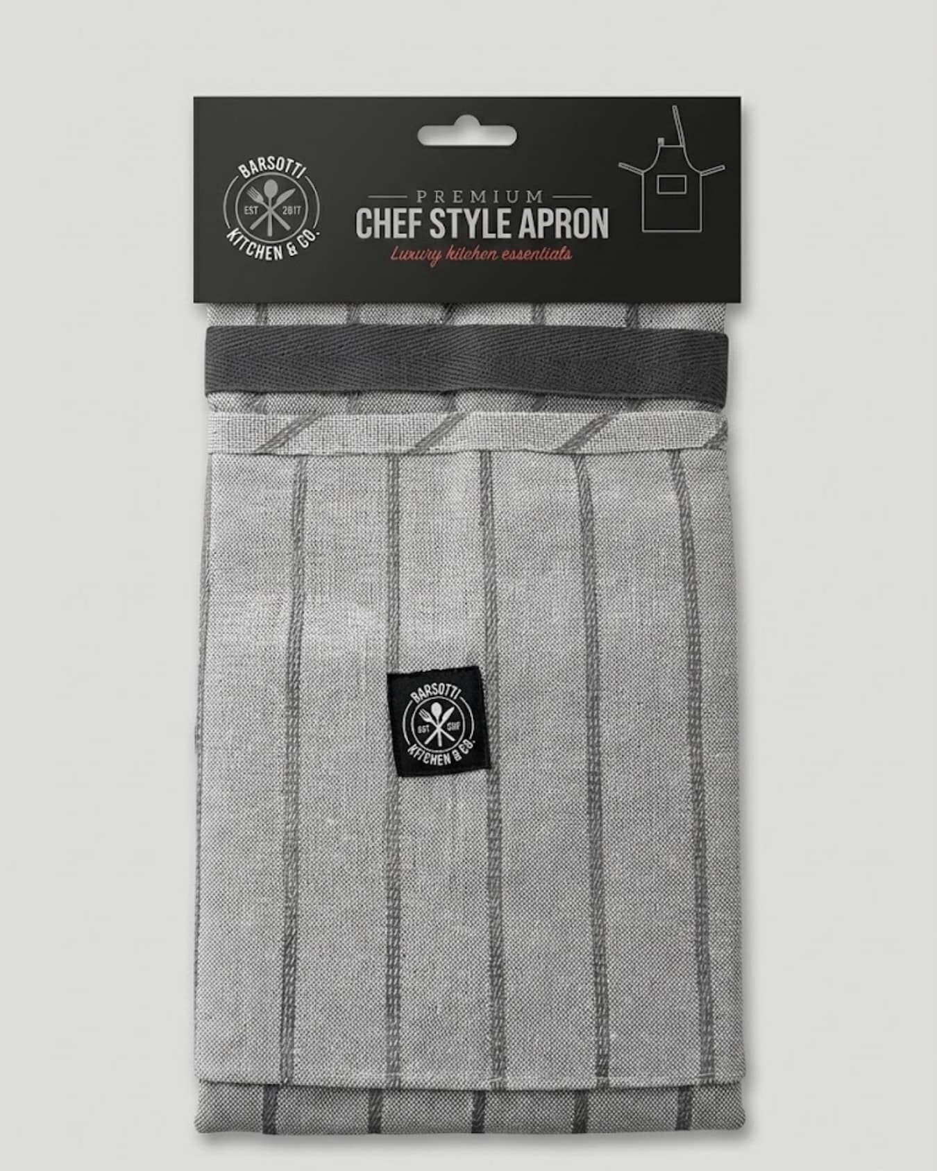 Barsotti Grey Premium Chef Apron