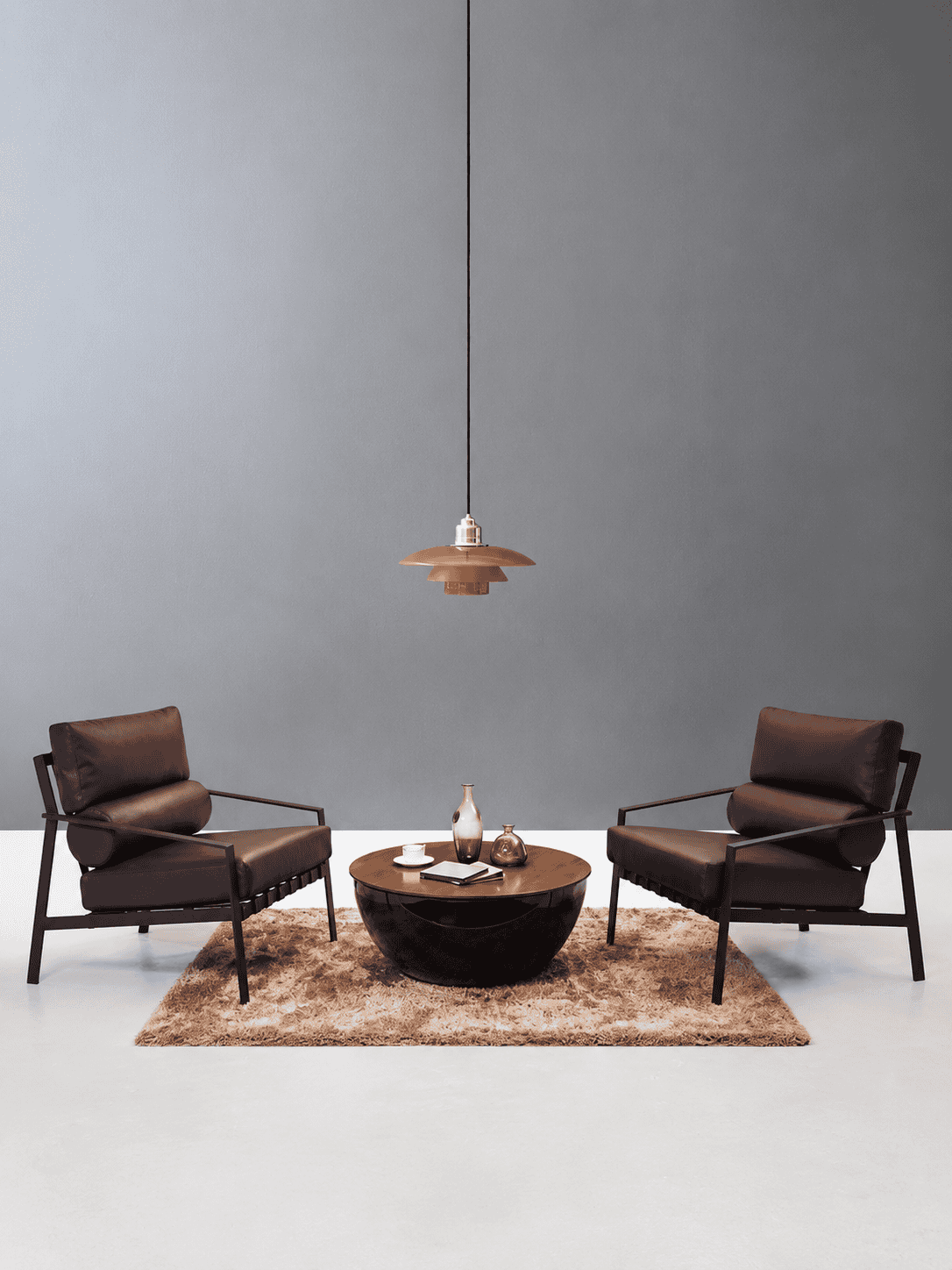 Metal Framed Leather Sofa (2)