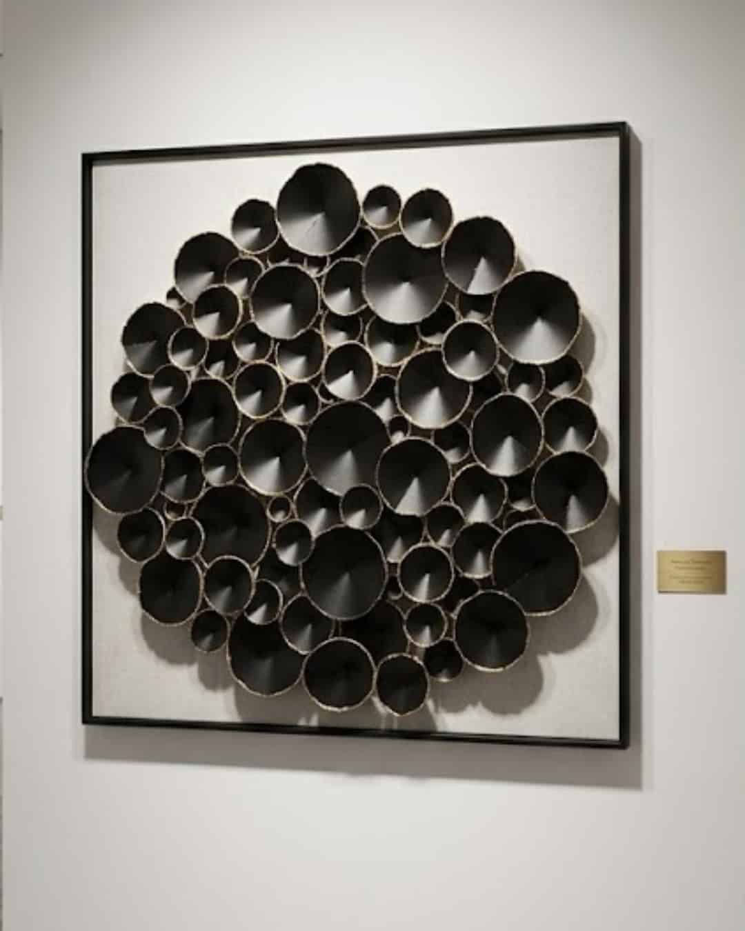 Multi Circle Black and Gold Art Work - Image 2