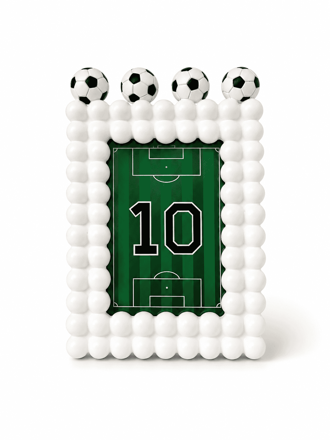 White Football Ployresin Photo Frame 7 x5IN