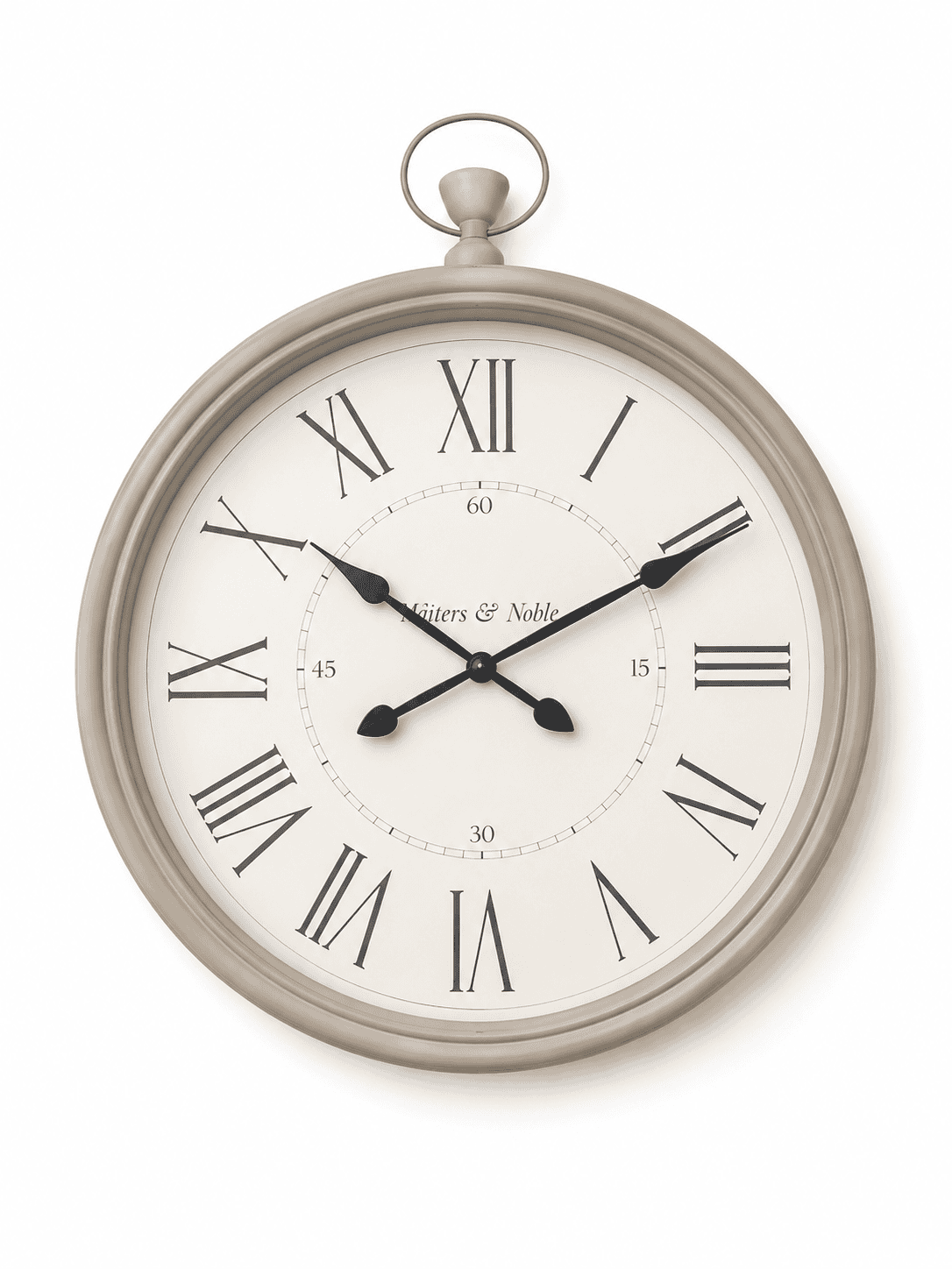 Cream Vintage Pocket Watch Design Indoor/Outdoor Clock