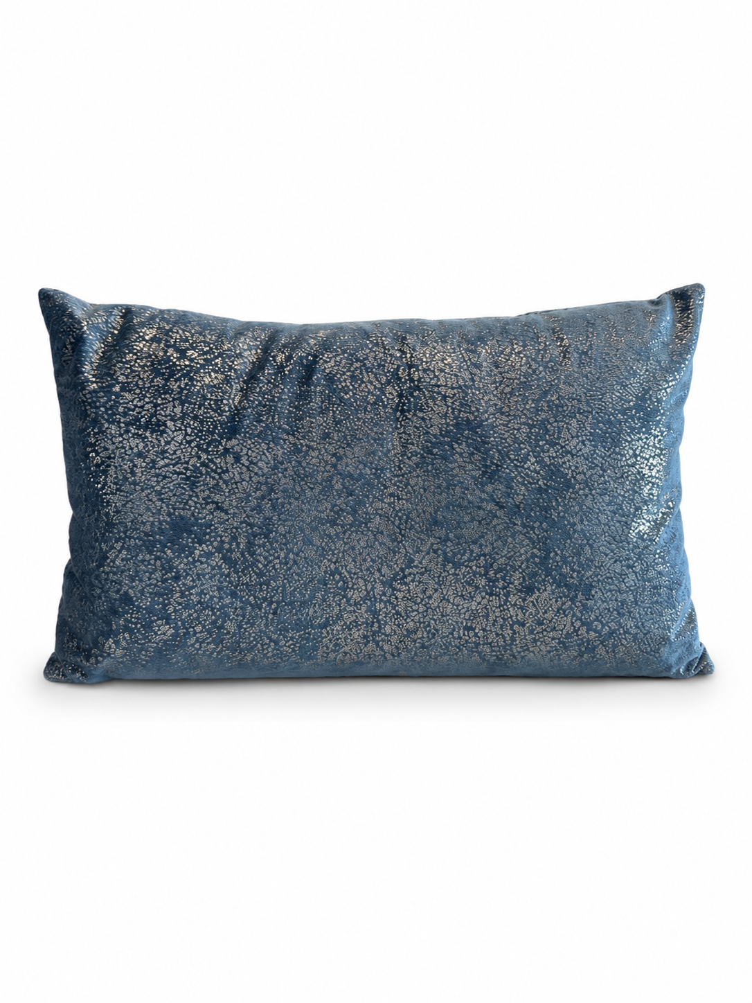 Small Rect Luxe Blue Throw Pillow