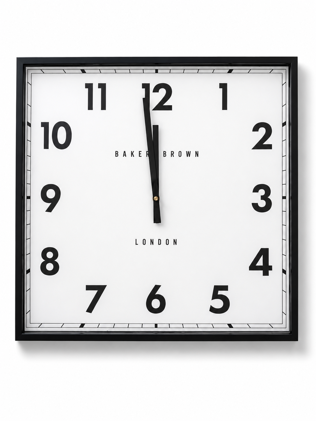 Baker +Brown Square Wall clock