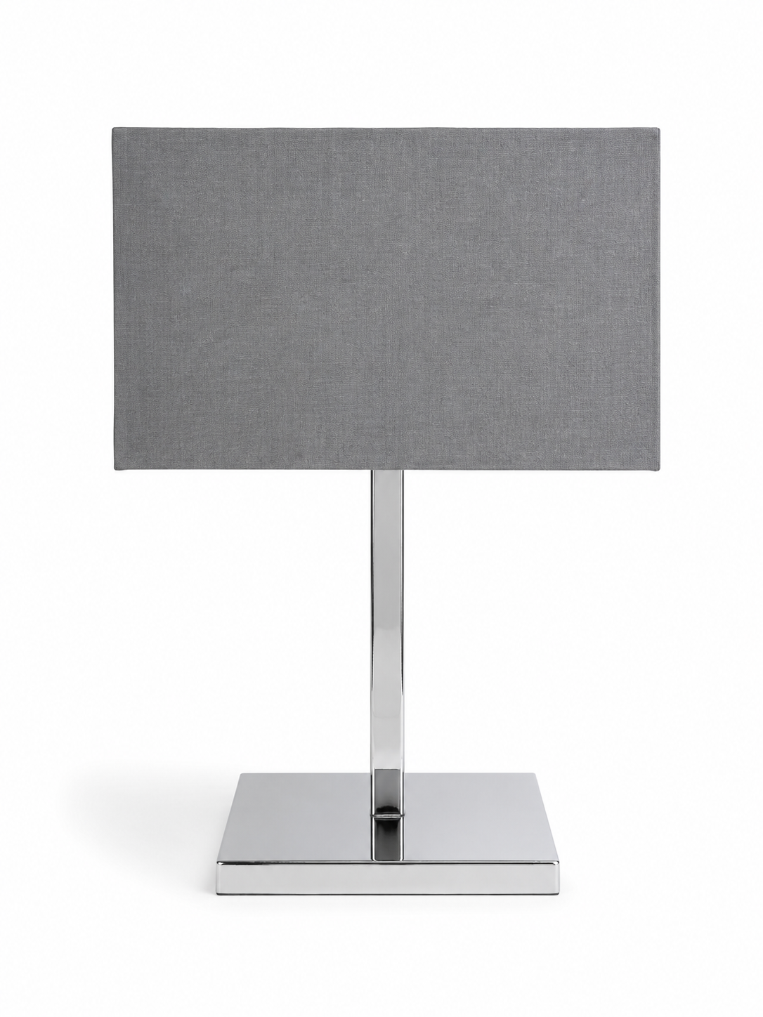 T-shaped Sliver Lamp With Grey Shade