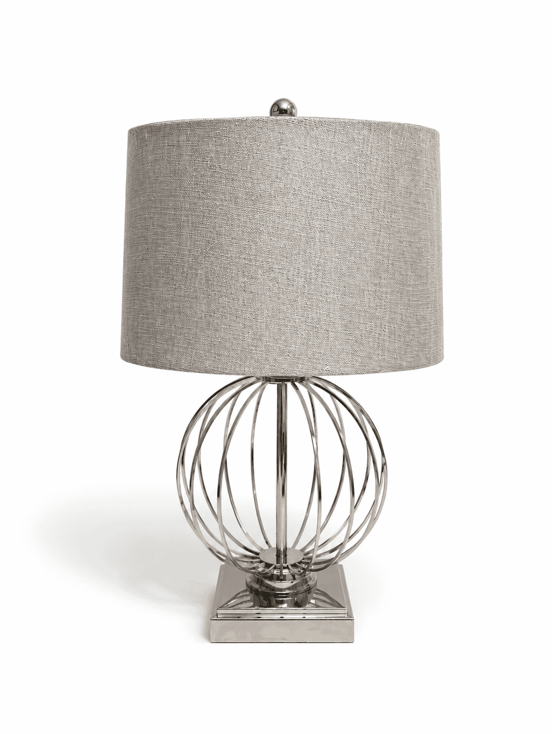 Large Chrome Wired Base Lamp