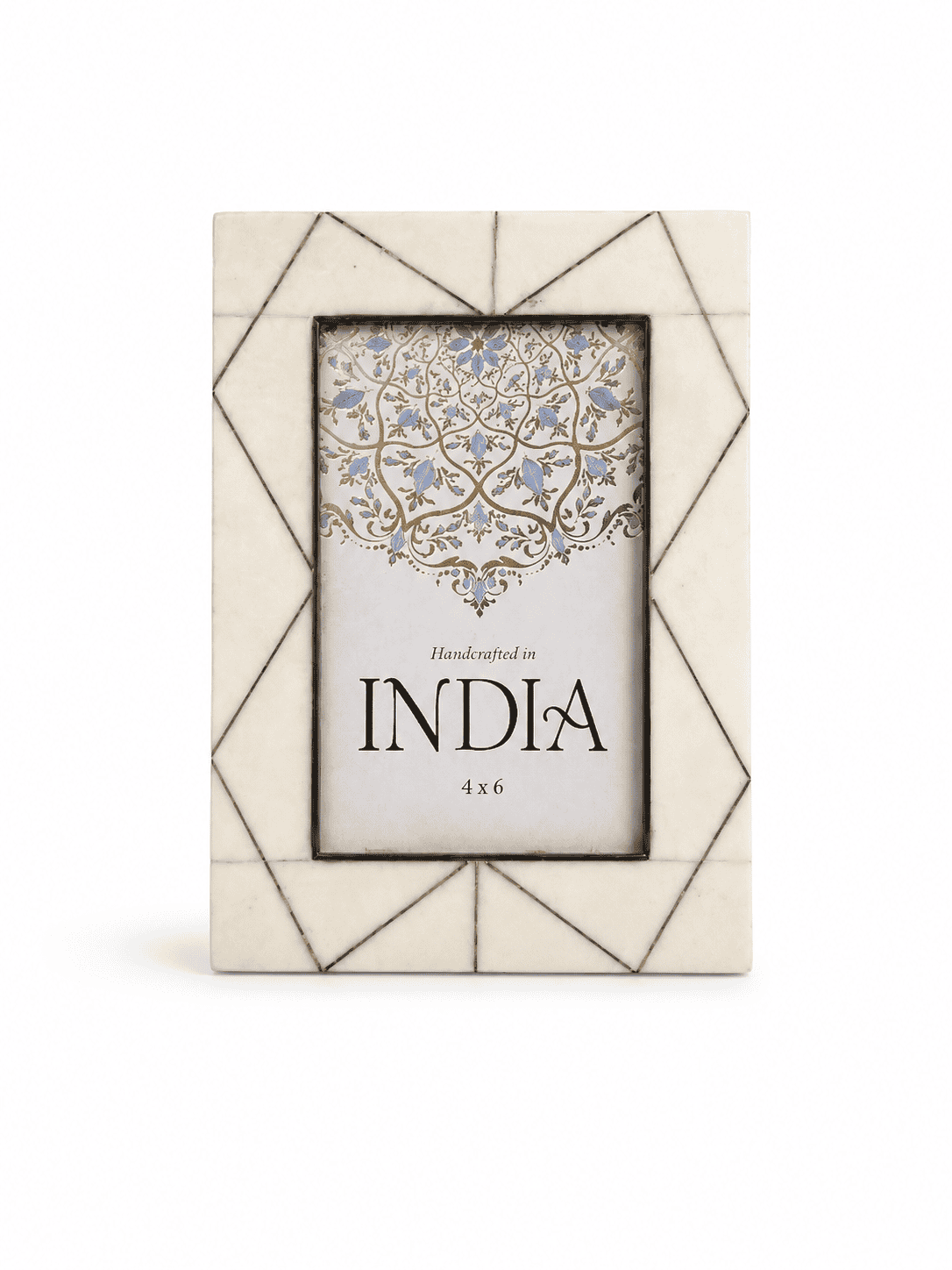 Handmade In India Cream & Gold Photo Frame