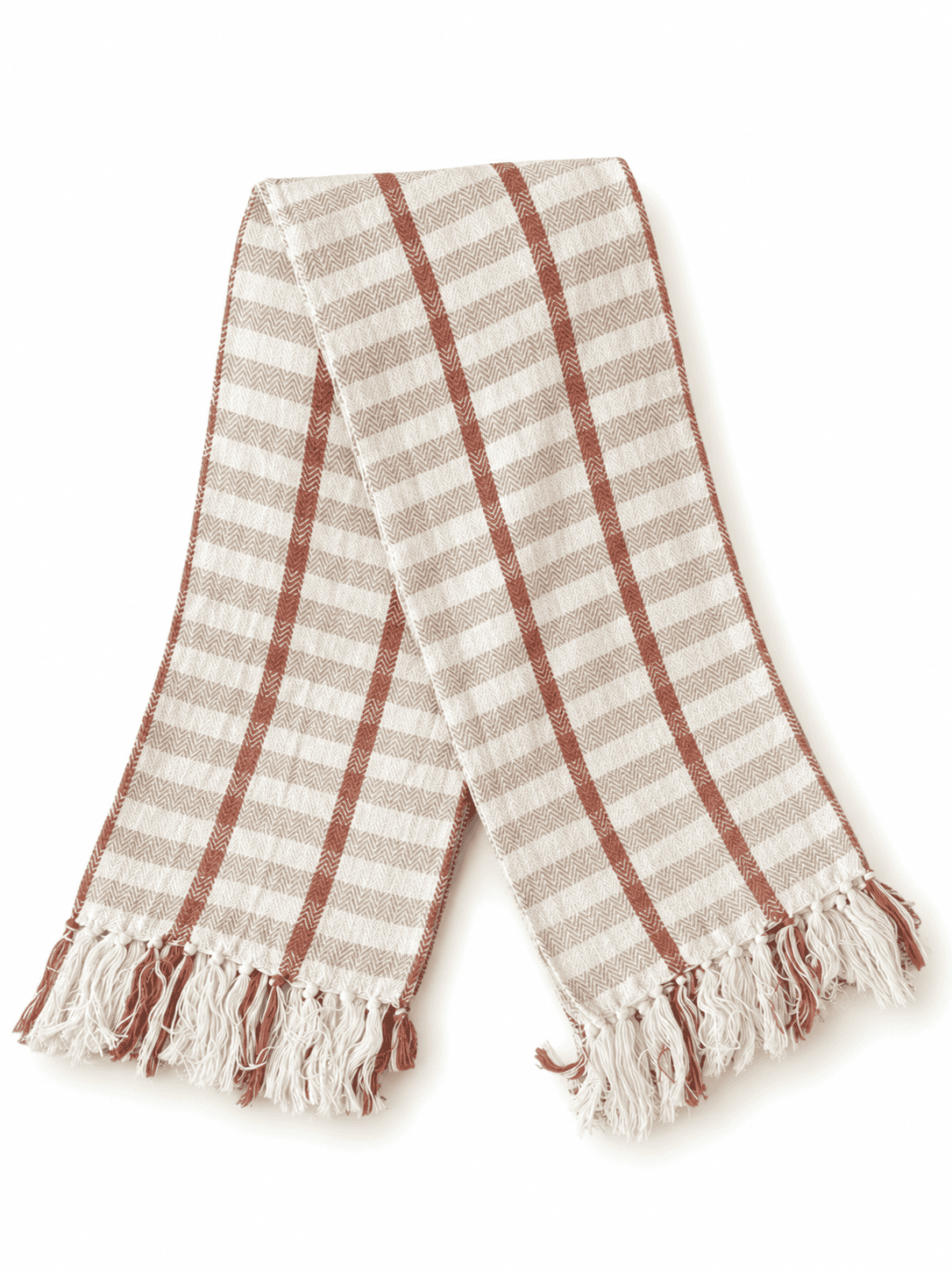 Red Stripe Weave Pattern Throw