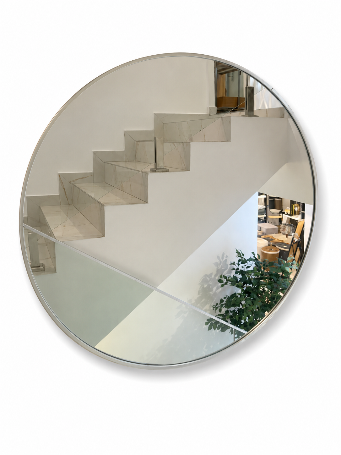 Large 90cm Silver Mirror