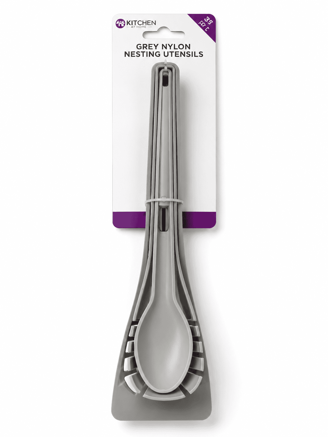 Set of 3 Grey Nylon Nesting Utensil