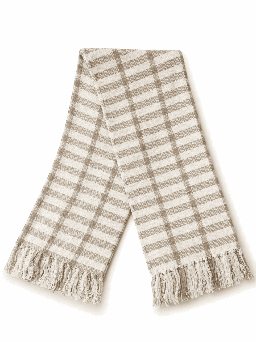 Green stripe weave pattern throw