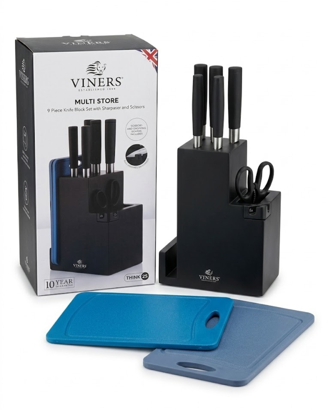 Viners Multistore 9pc knife set and sharpener