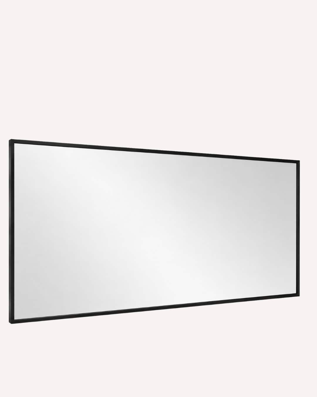 Big Rectangular Matte Black Mirror