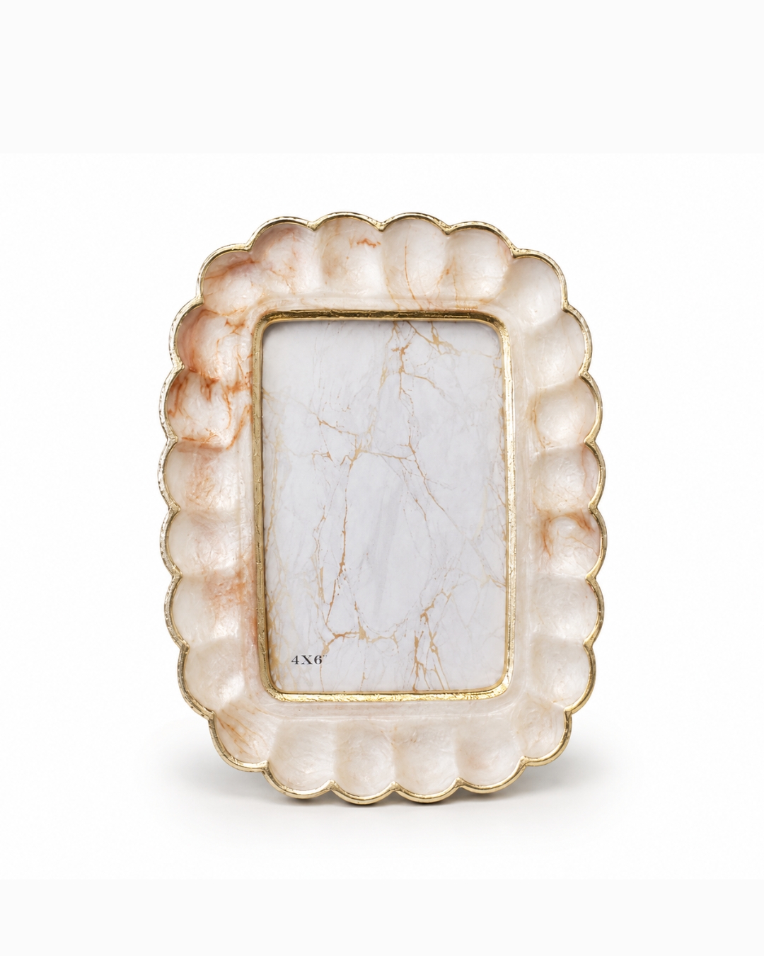Pinkish Pearl Scallop Photo Frame