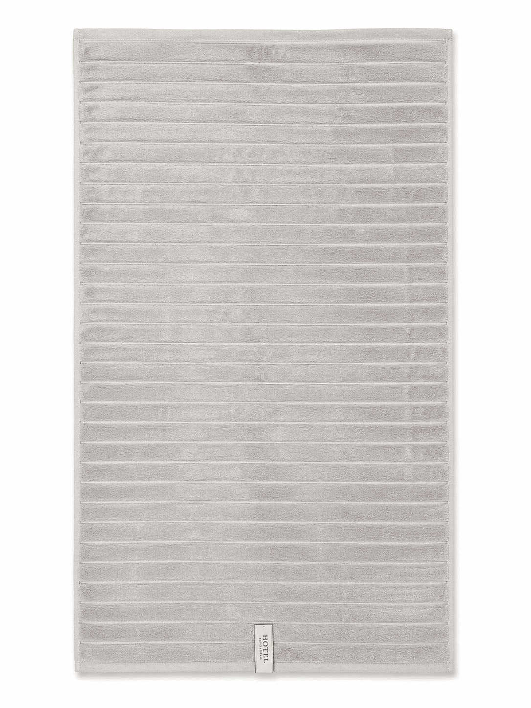 Light grey ribbed bath towel