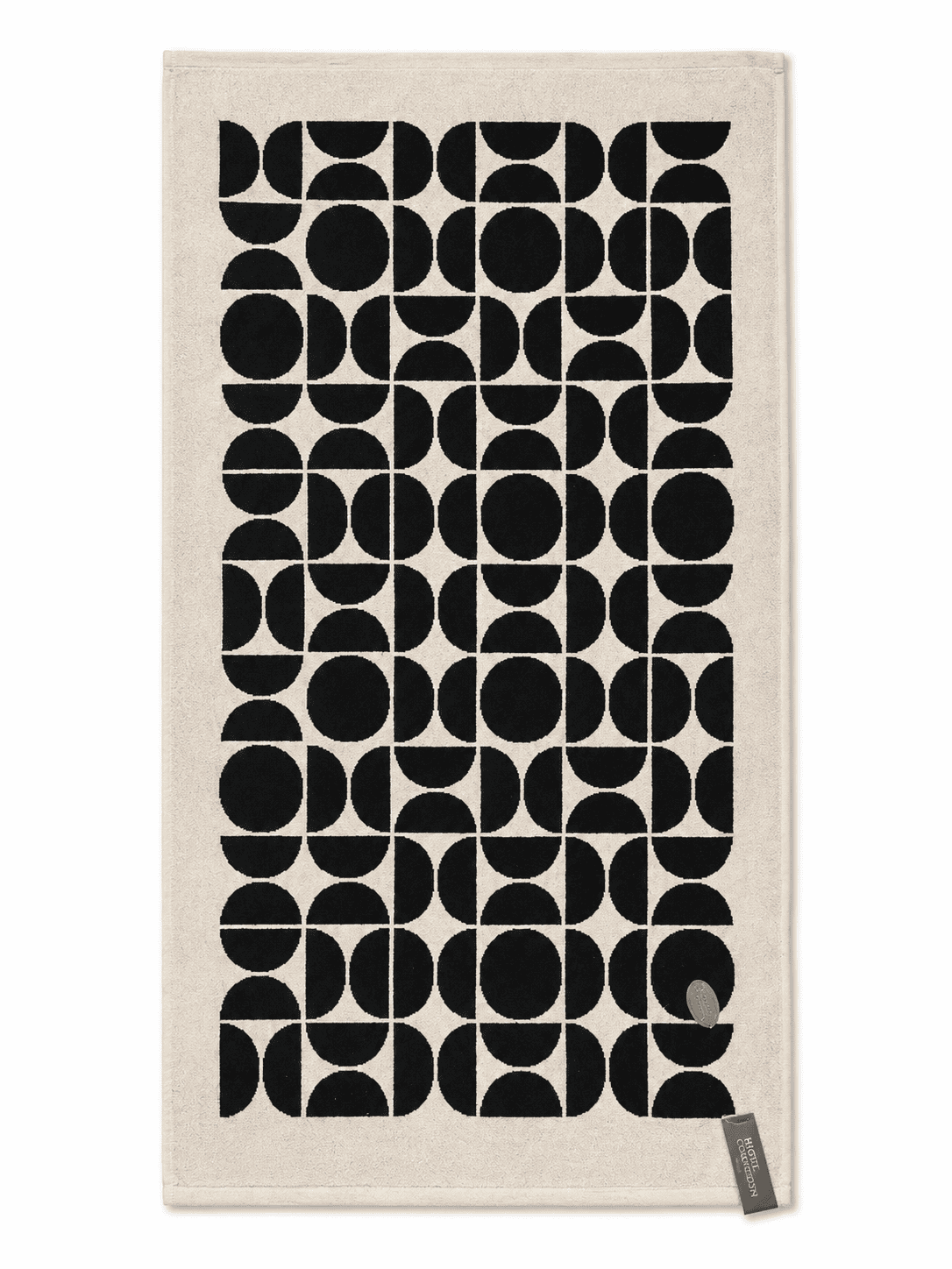Black and white abstract pattern bath towel