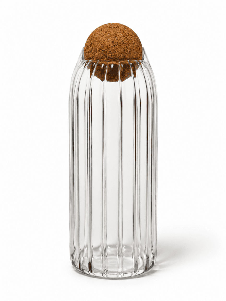 Big Glass Canister with Cork Lid
