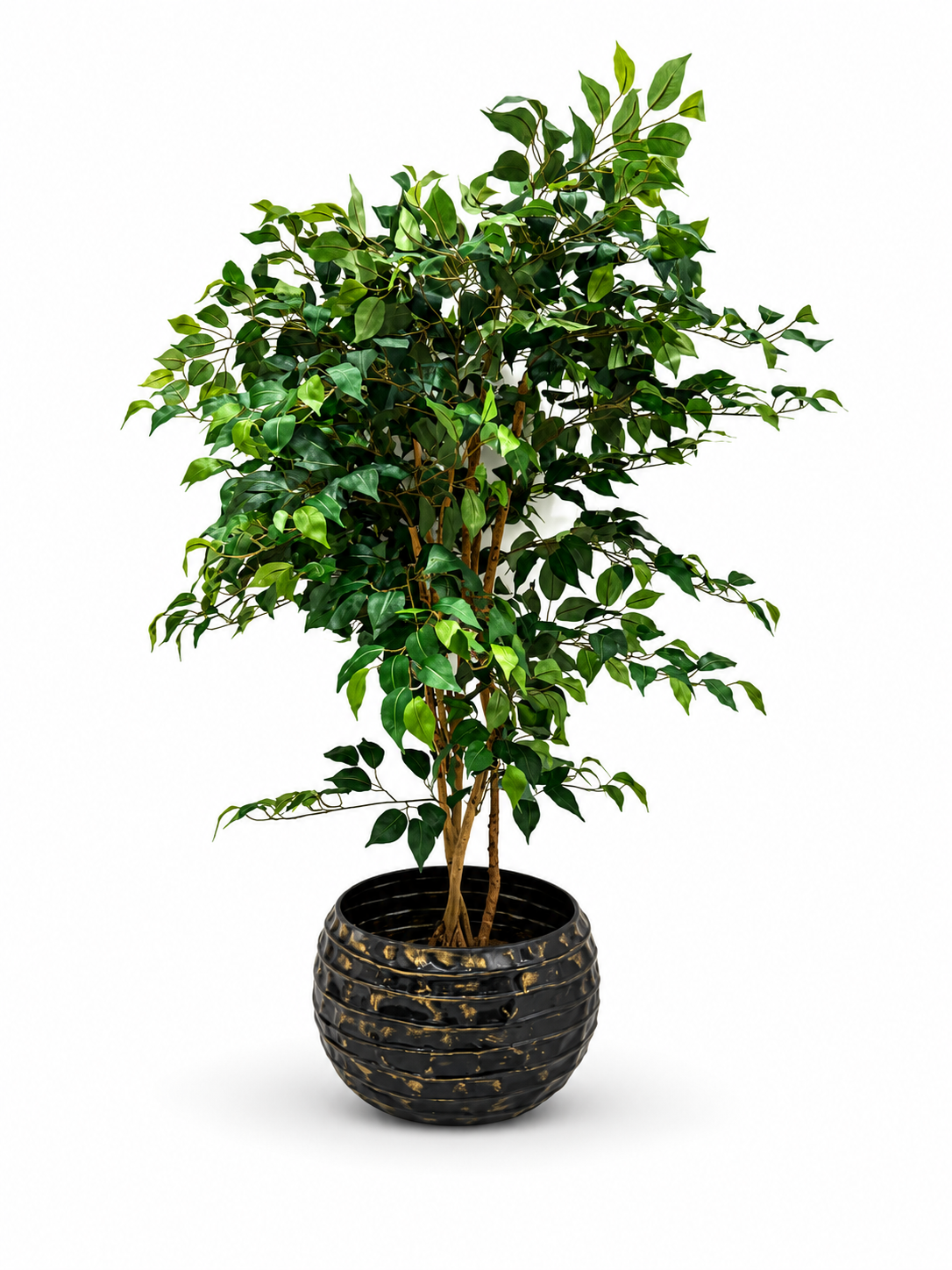Big Hammered Black and Bronze Planter