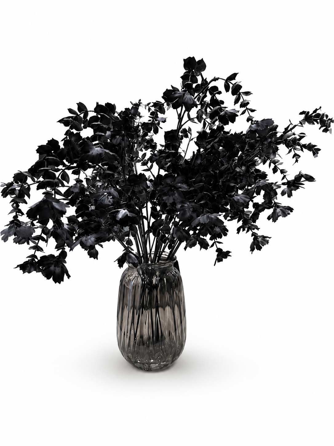 Black Noir Arrangement In Clear Vase
