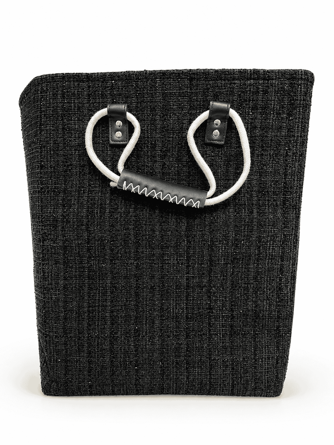 Black Tweed Laundry Basket