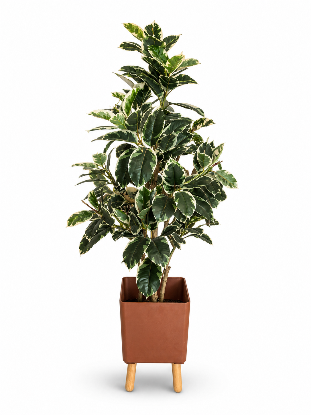 Brown Planter With Wooden Legs