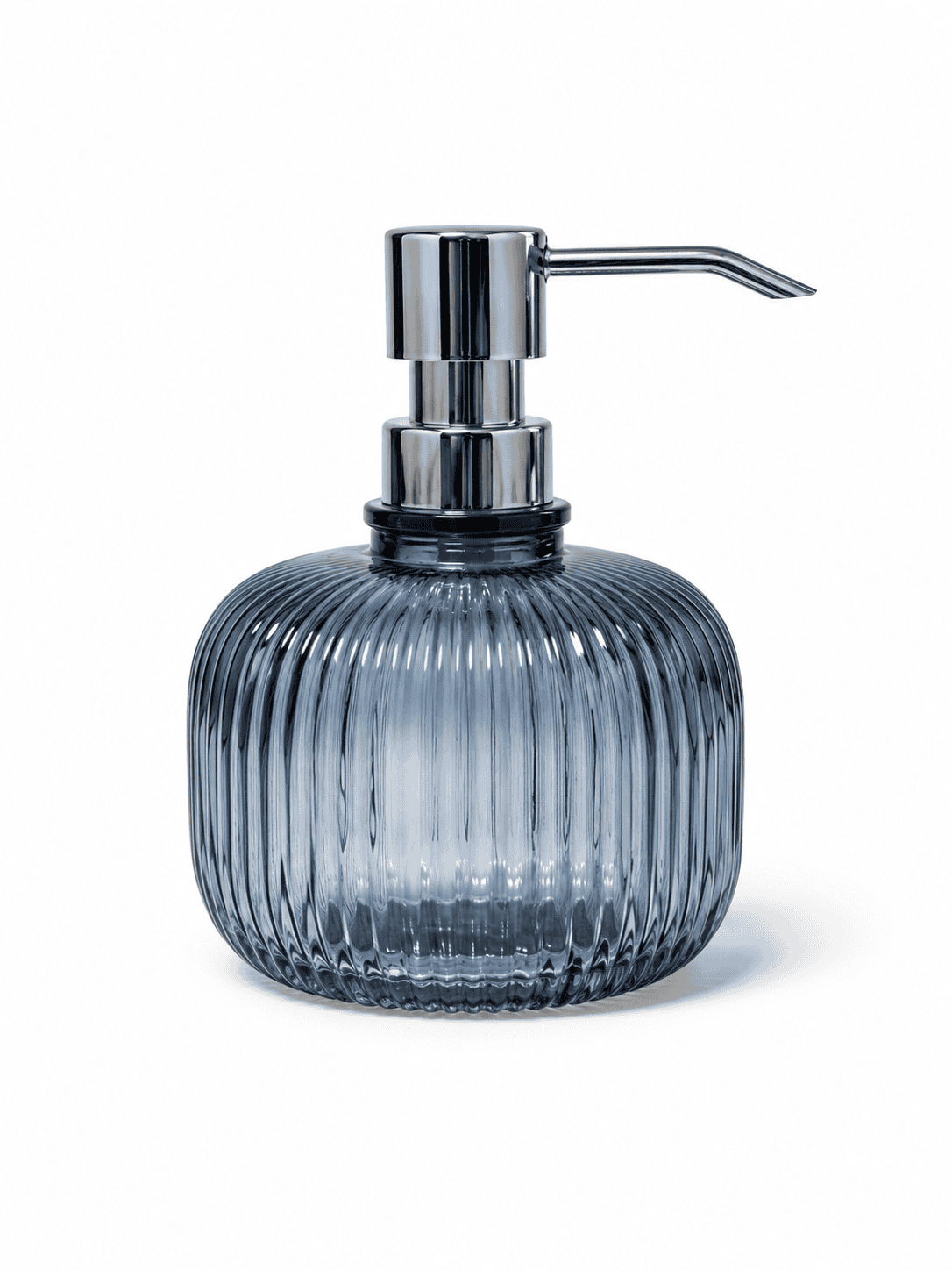 Elegance glass soap dispenser with stripes