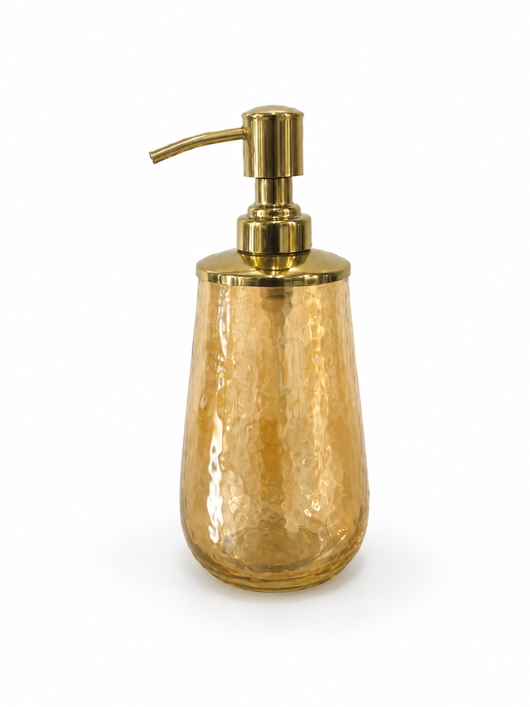 GoldTone Glass Soap Dispenser